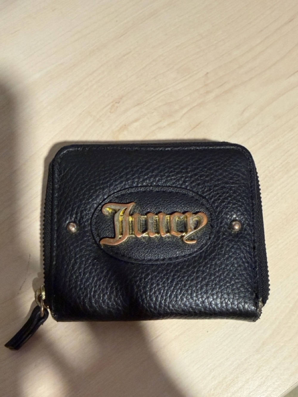 Juicy Couture Black Wallet with Gold Logo